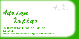 adrian kotlar business card